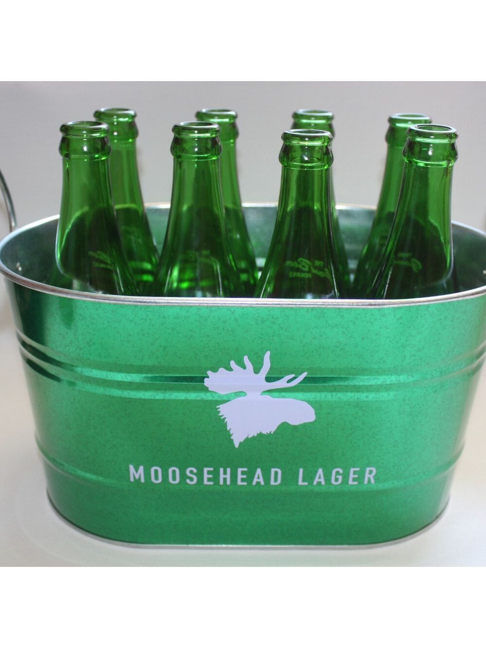 Moosehead Lager Beer Bucket EMPTY Trough Beer Crate Carryall  Empty
